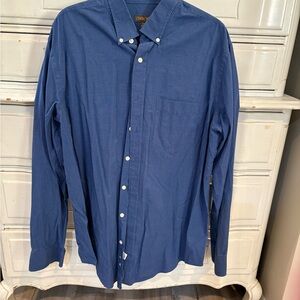 Cherokee Men's Casual Blue Button-Down Shirt size XL
